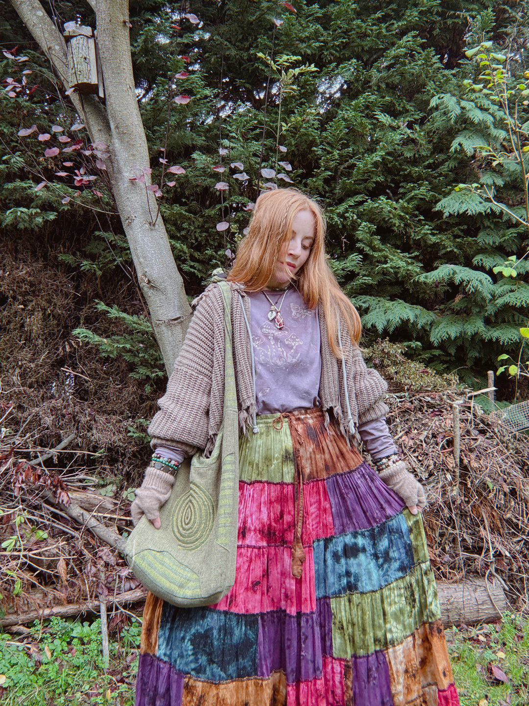 Pre-Order - Twilight Garden Batik, Handcrafted Slow Made Organic Long Sleeve Tee