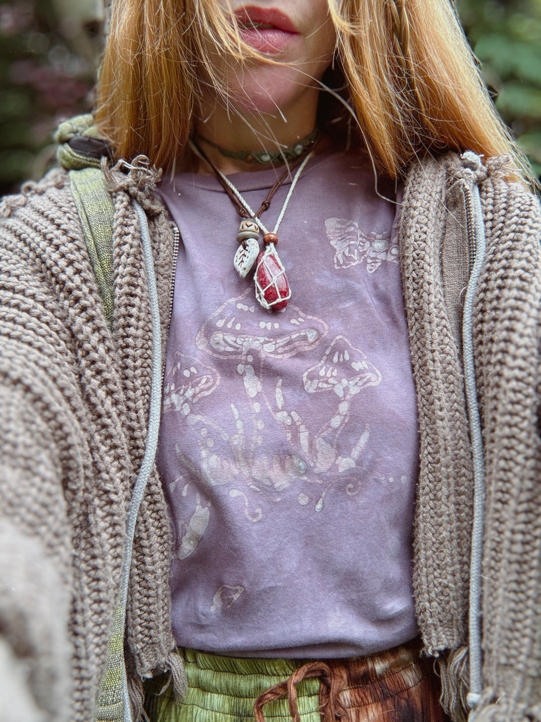 Pre-Order - Twilight Garden Batik, Handcrafted Slow Made Organic Long Sleeve Tee