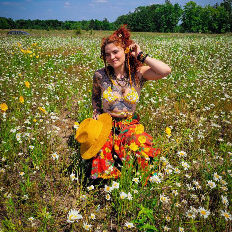Pixie Hem Tie Dye Maxi Skirt, Handmade Fair Trade Layered Cotton Rainbow Hippie Fairy Skirt