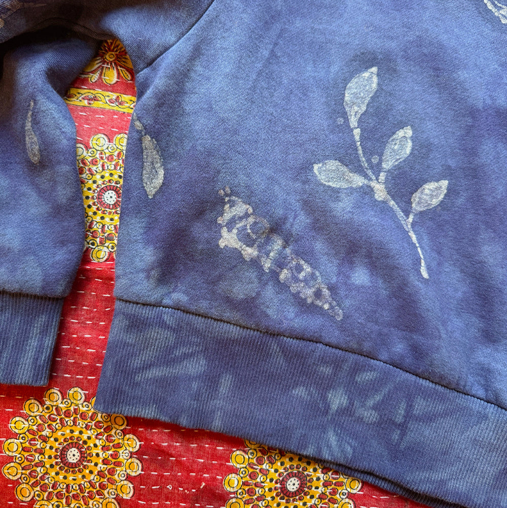 Indigo Moth Batik Sweater – Hand Dyed Organic Cotton | Lulu Earth