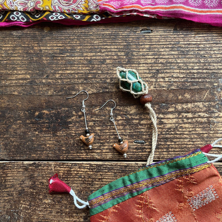 Peruvian Bird Earrings Fair Trade Handmade