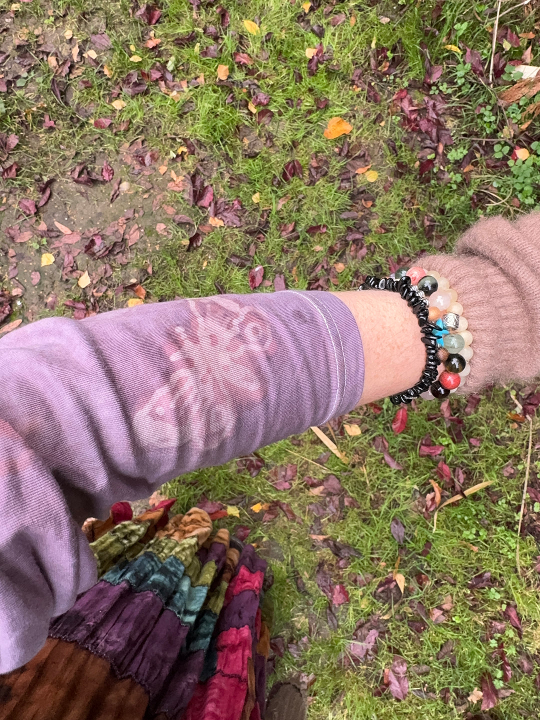 Pre-Order - Twilight Garden Batik, Handcrafted Slow Made Organic Long Sleeve Tee