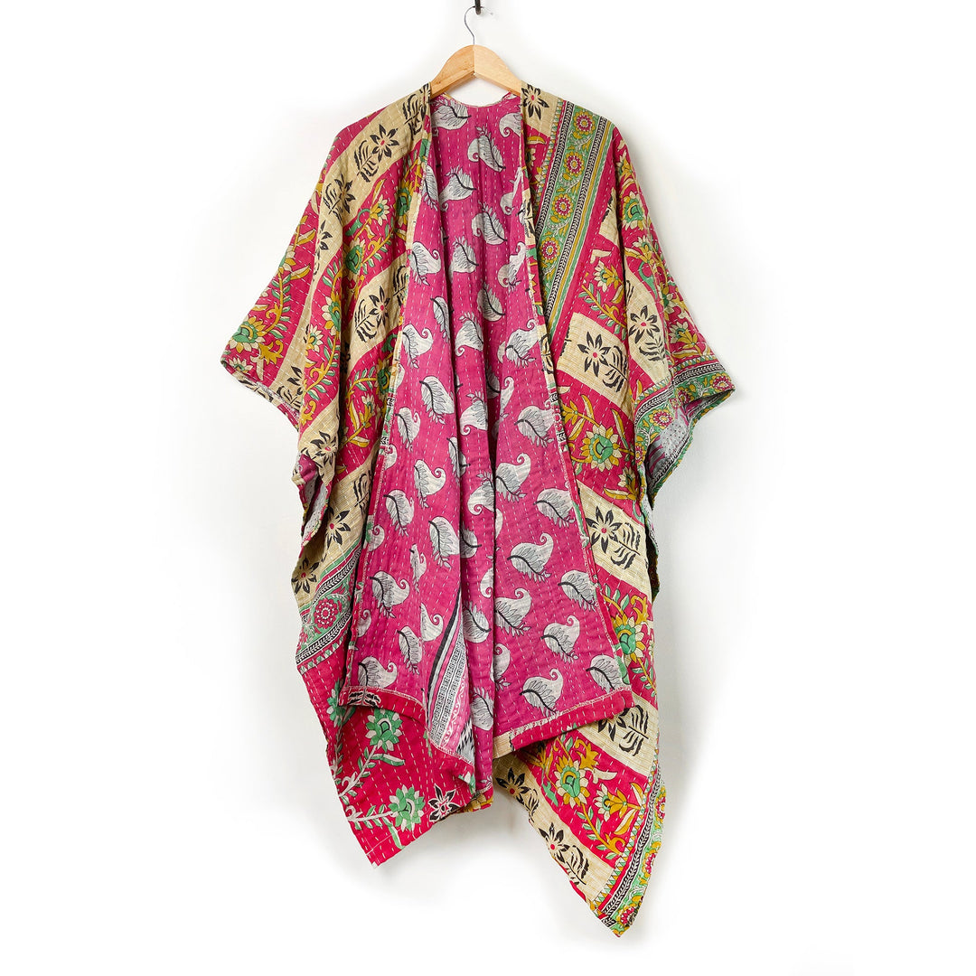 Kantha Kimono Handmade Fair Trade Indian Recycled Kantha Cotton Pushkar Lily