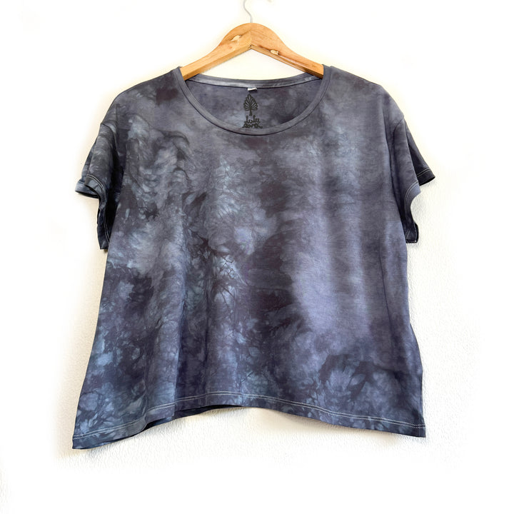 Earth-Dyed Ocean Tide Organic T-Shirt — Handcrafted Slow Made