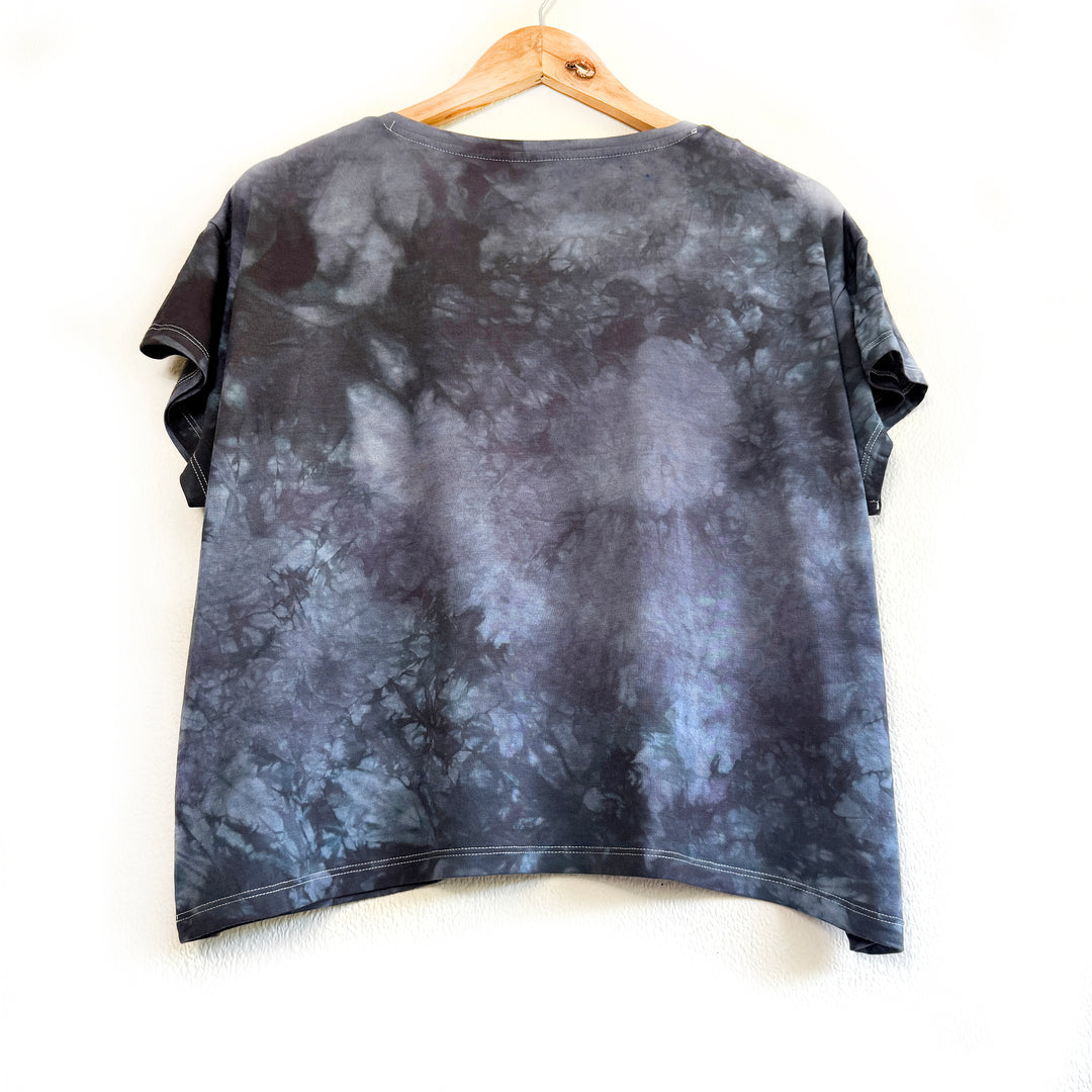 Earth-Dyed Ocean Tide Organic T-Shirt — Handcrafted Slow Made