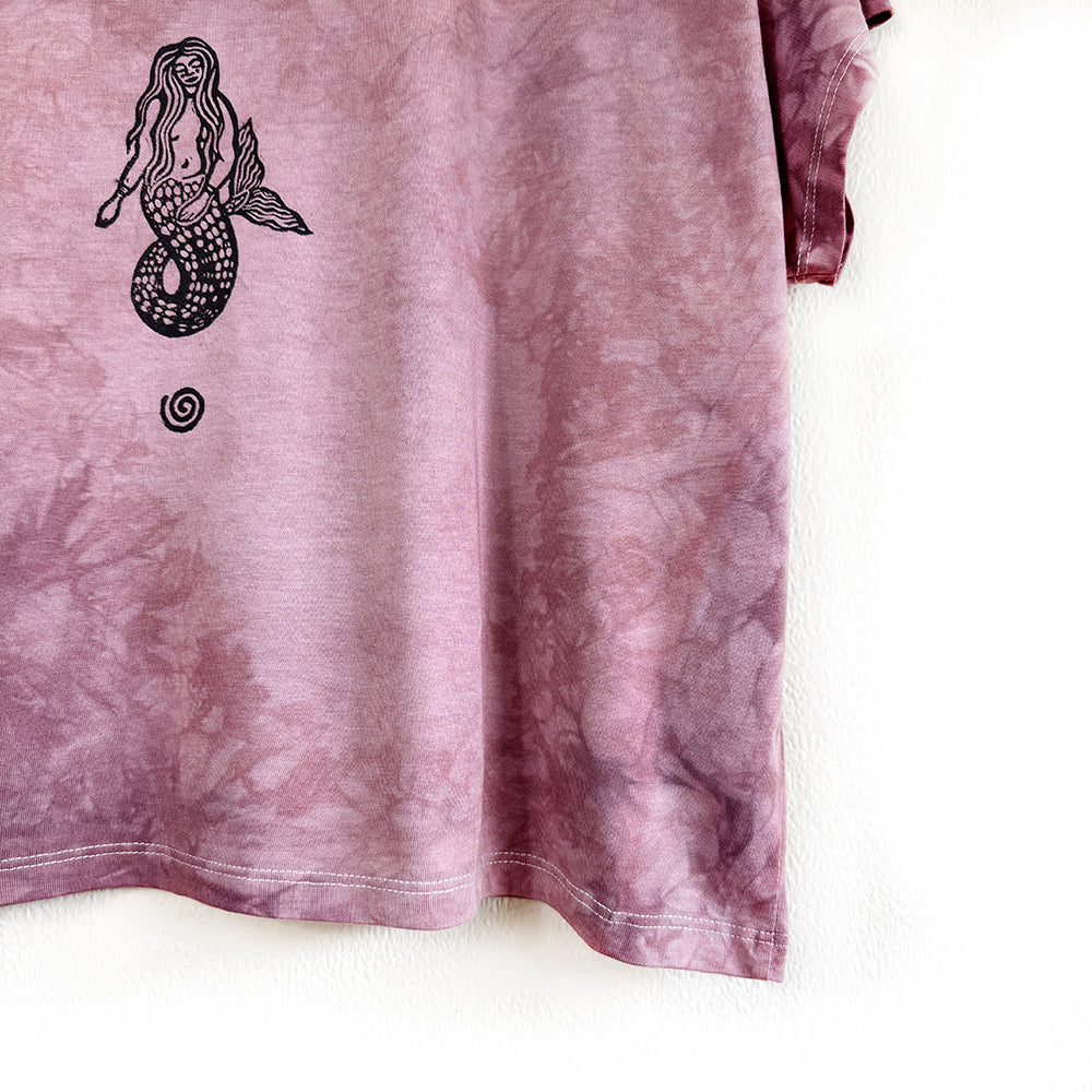 Mermaid Cafe Organic T-Shirt, Handcrafted Slow Made Organic Tee